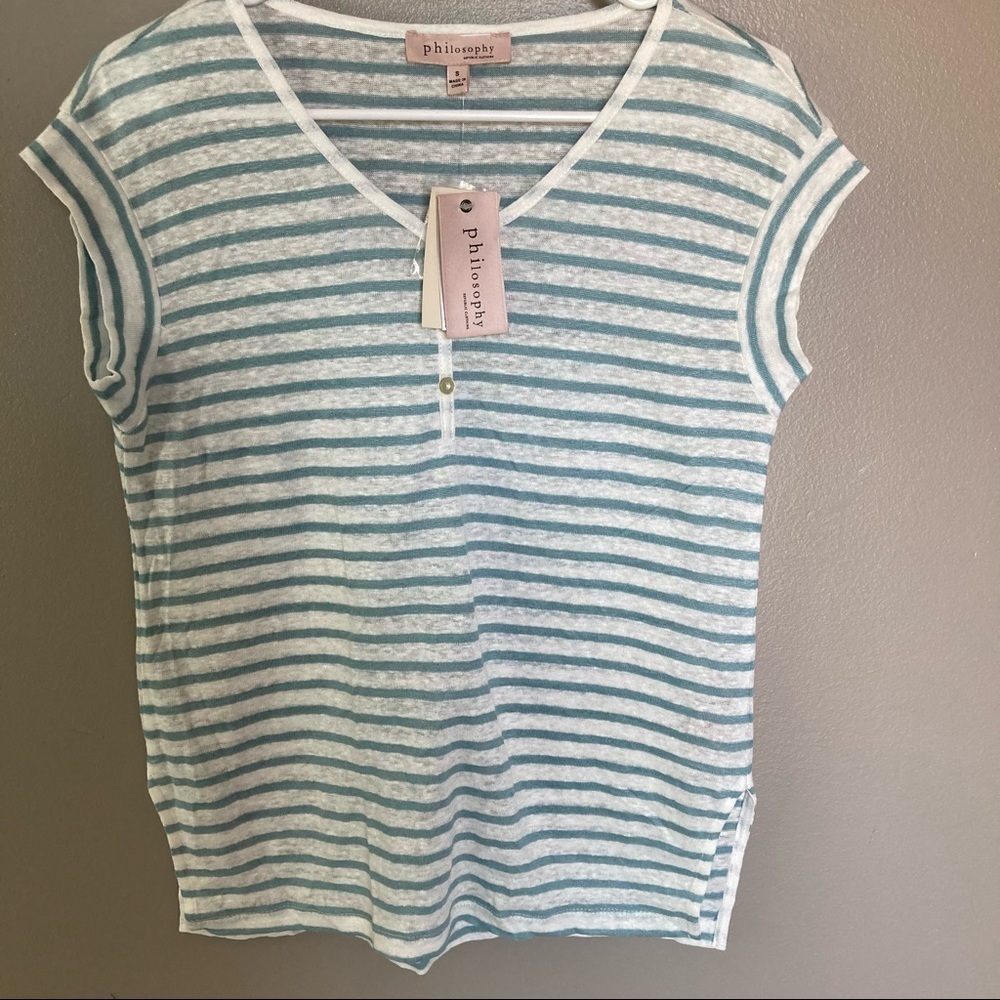 NWT Anthropologie Philosophy Linen Button Shirt